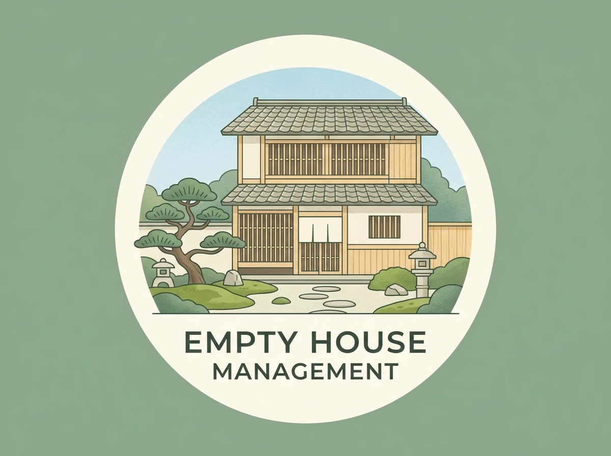 空き家管理をイメージした住宅のイラスト